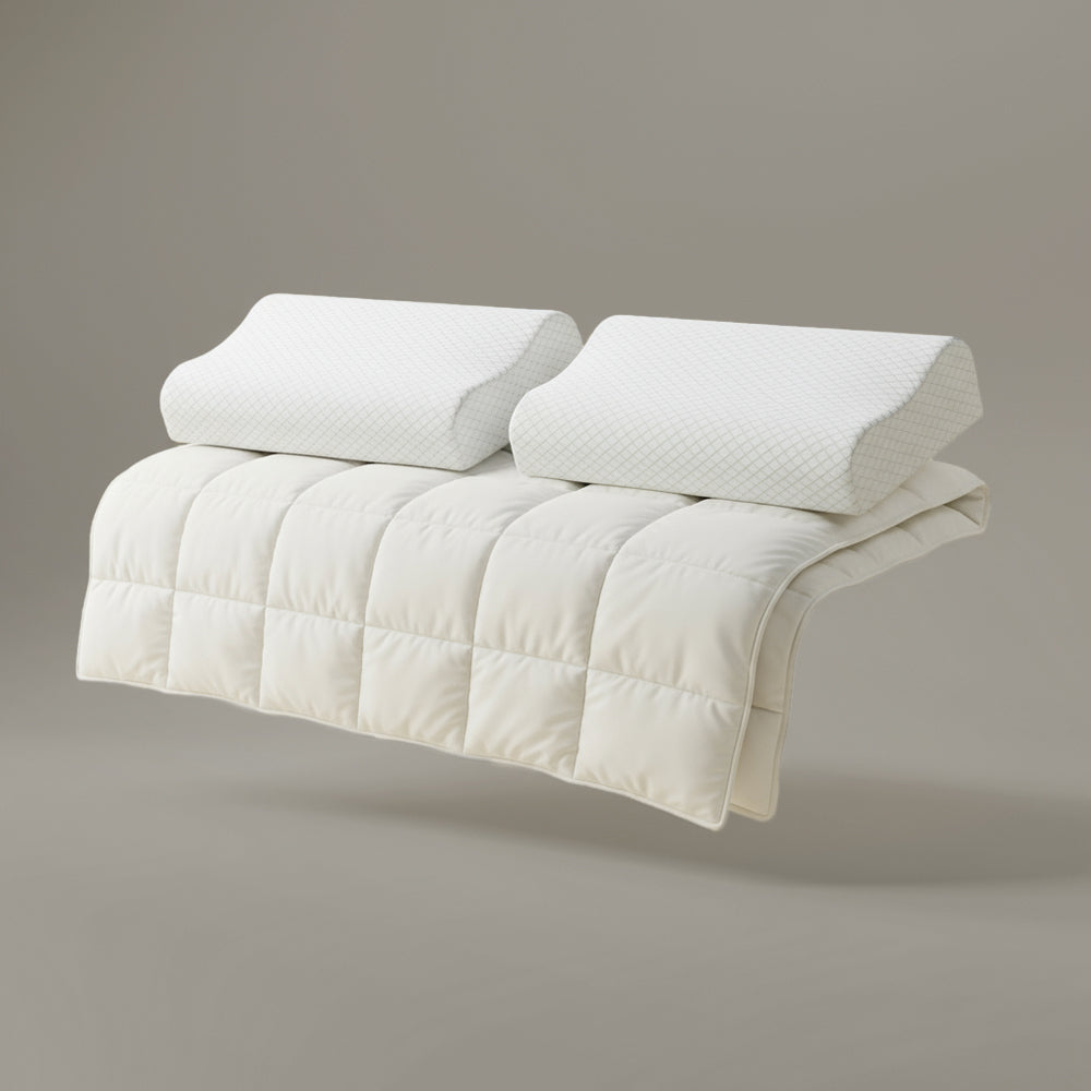 Traumkissen-Duo & Daunendecke Bundle